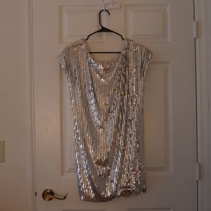 Silver sequins dress